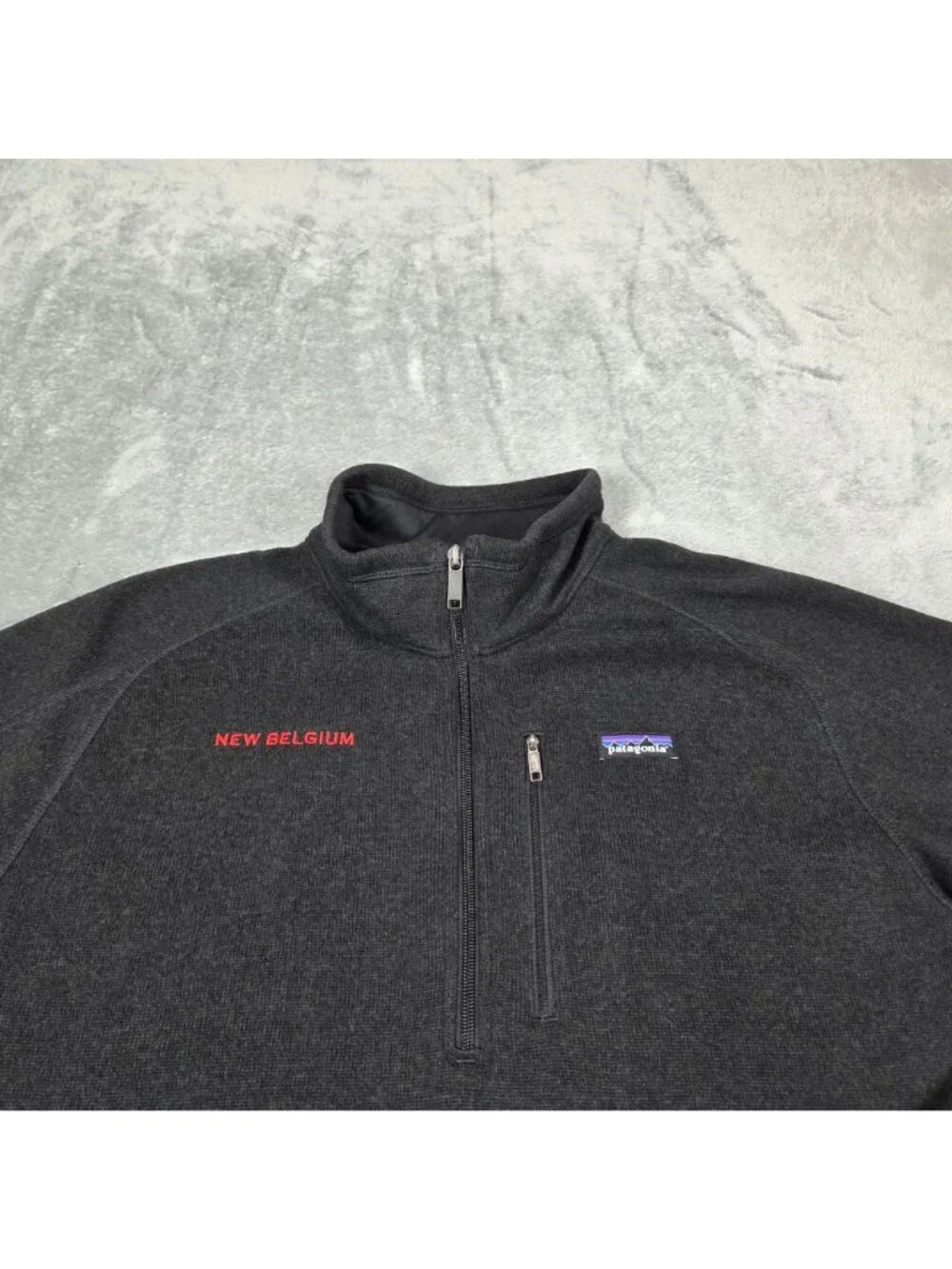 Patagonia Better Sweater Mens XXL Black 1/4 Zip Fleece Lined Corporate Logo